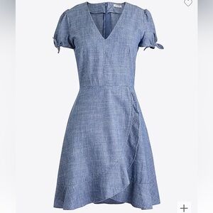 J.Crew Chambray Faux Wrap Dress